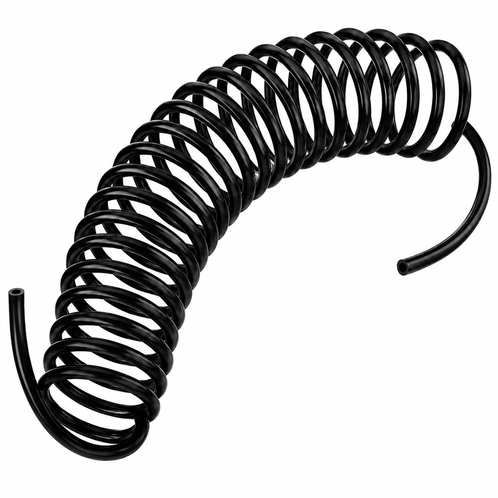 COYOUCO Tubo Pneumatico Nero in PU Avvolto 3-15 Metri, Ø Esterno 12mm, Ø Interno 8mm