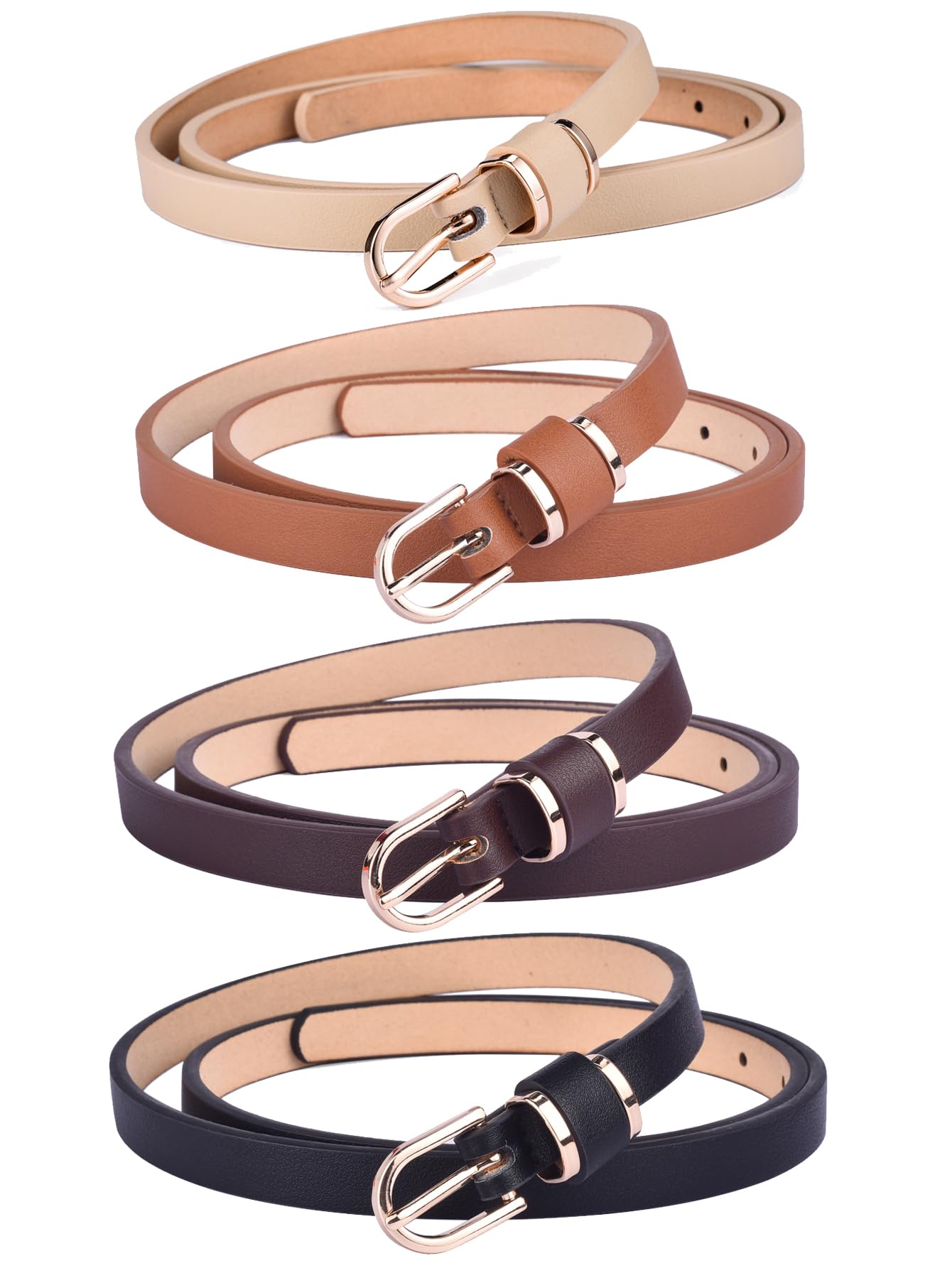 Beltox 1.5cm Skinny Women's Leather Belt Sets