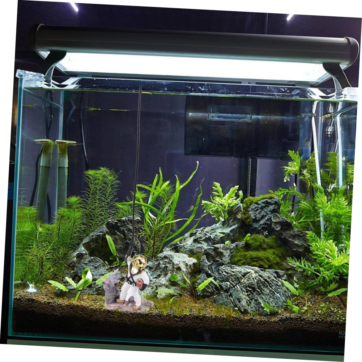 DOITOOL 3 Piezas De Adornos Flotantes para Pecera con Forma De Hombre Buzo Mini Decoraciones para Acuario Adorno De Plástico para Pecera De Agua Dulce Y