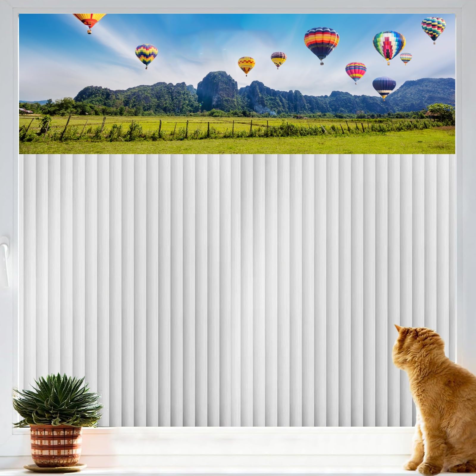 Fensterfolie Verdunkelungsfolie 30 x 650 cm Statisch Haftend Anti-Uv Kein Kleber Wiederverwendbar Sonnenschutz Fensterfolie für Innen für Fenster Innen & Außen, Jalousie