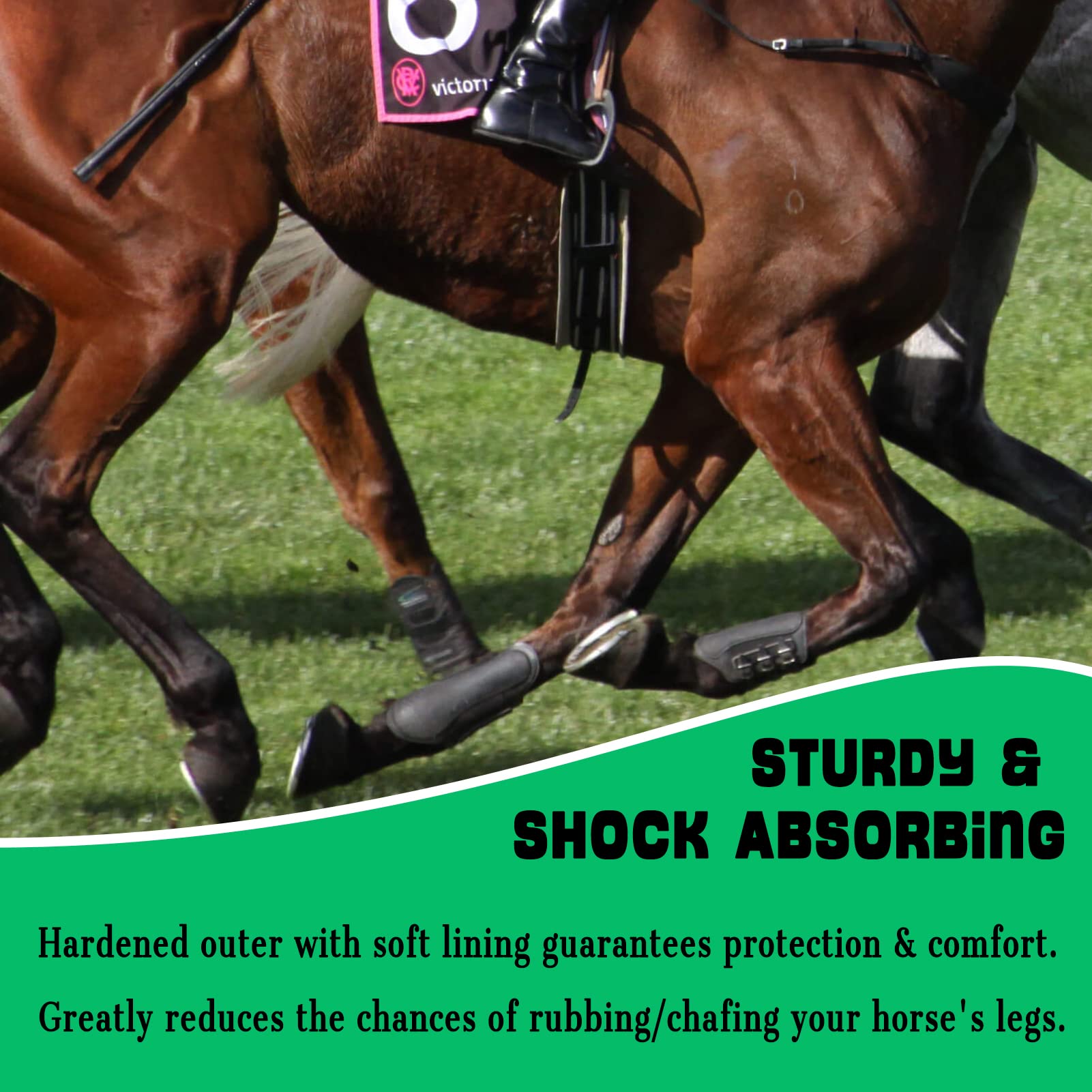 4PCS Protezione per Le Gambe del Cavallo, Stivali Elastici per la Protezione del Cavallo Addensare Stivali da Salto Anteriori in PU Protezione per Le Gambe, Protezione per Le Gambe delle Gambe