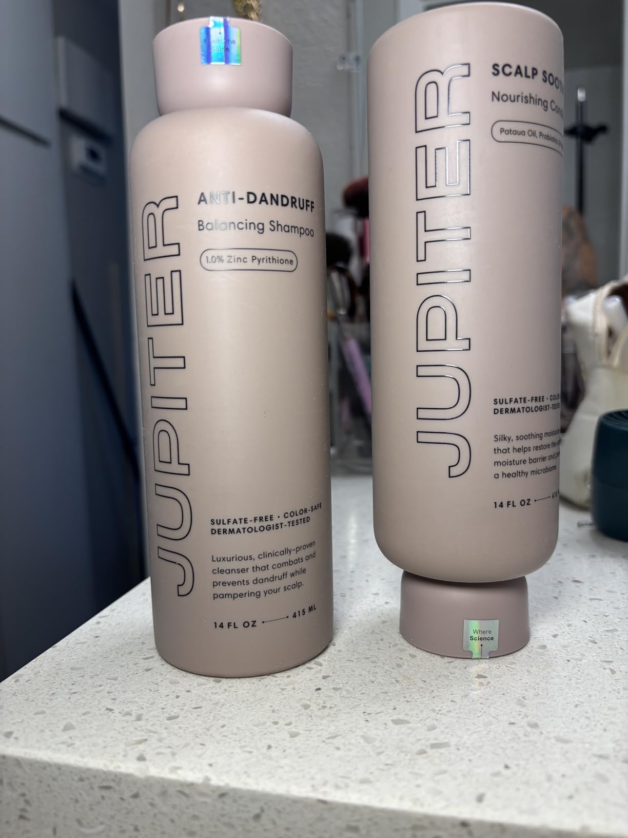 Jupiter Anti Dandruff Shampoo & Conditioner for Men & Women for Flaky, Itchy, Oily & Dry Scalp - Nourishes Scalp and Reduces Breakage & Flakes - Color-Safe, Sulfate-Free, Paraben-Free