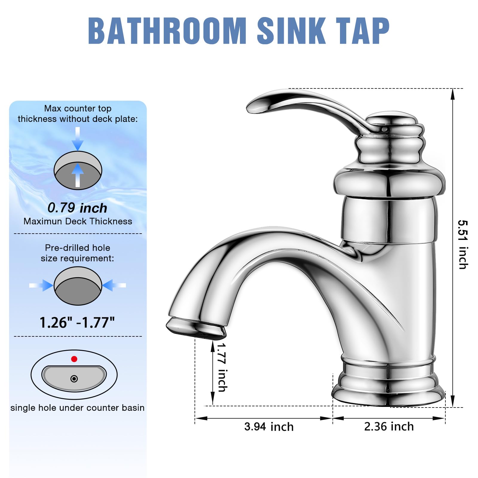 Rubinetto Bagno Miscelatore Lavabo Cromato, Miscelatore Retro Miscelatore Lavello con Bocca Bassa, Miscelatore Monocomando Bagno in Ottone per Bagno, G3/8 Cromo