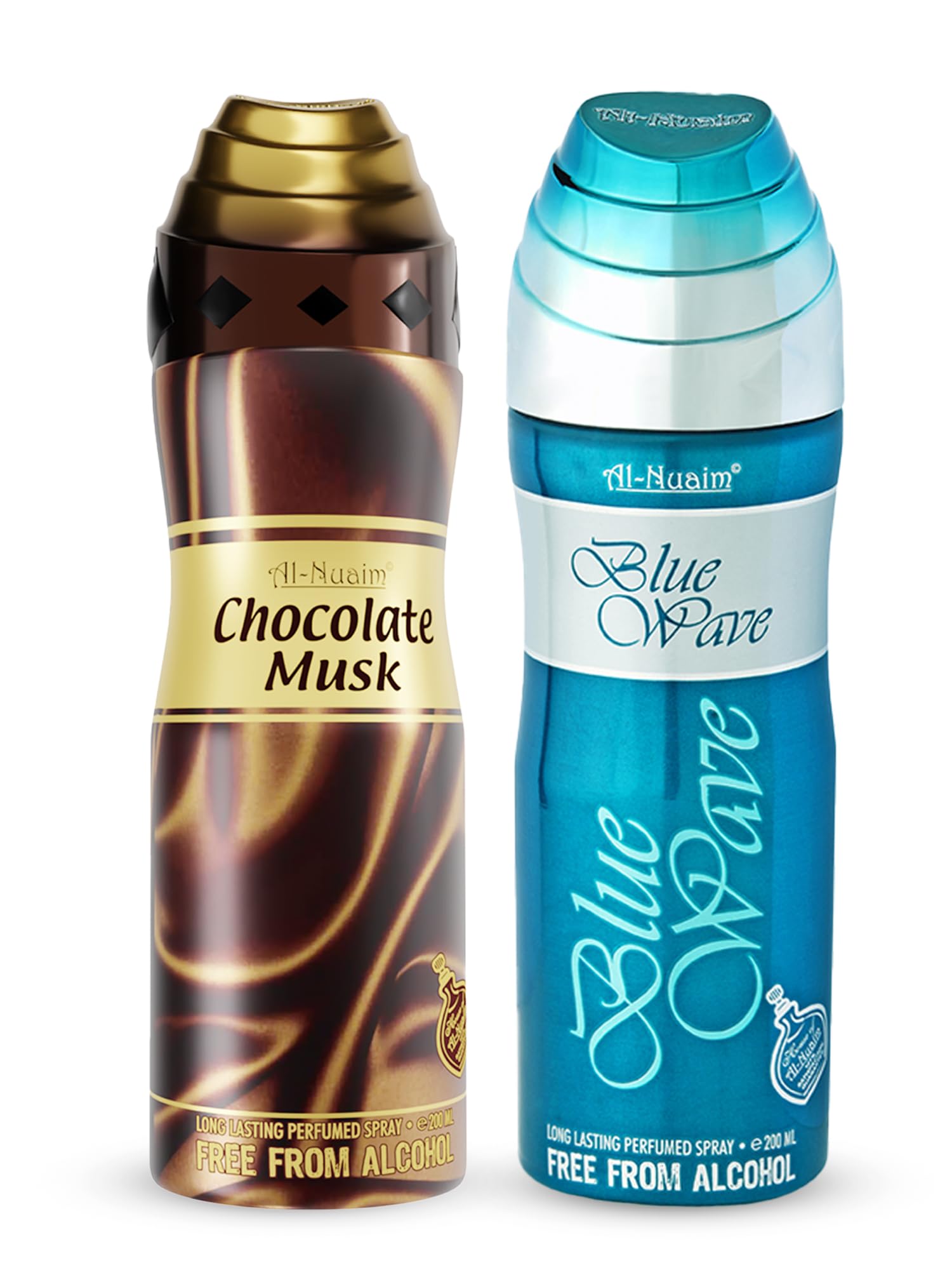 Al-Nuaim Chocolate Musk & Blue Wave Alcohol Free Deodorant - Pack of 2 (200ml Each) | Long Lasting Perfumed Spray-image-31