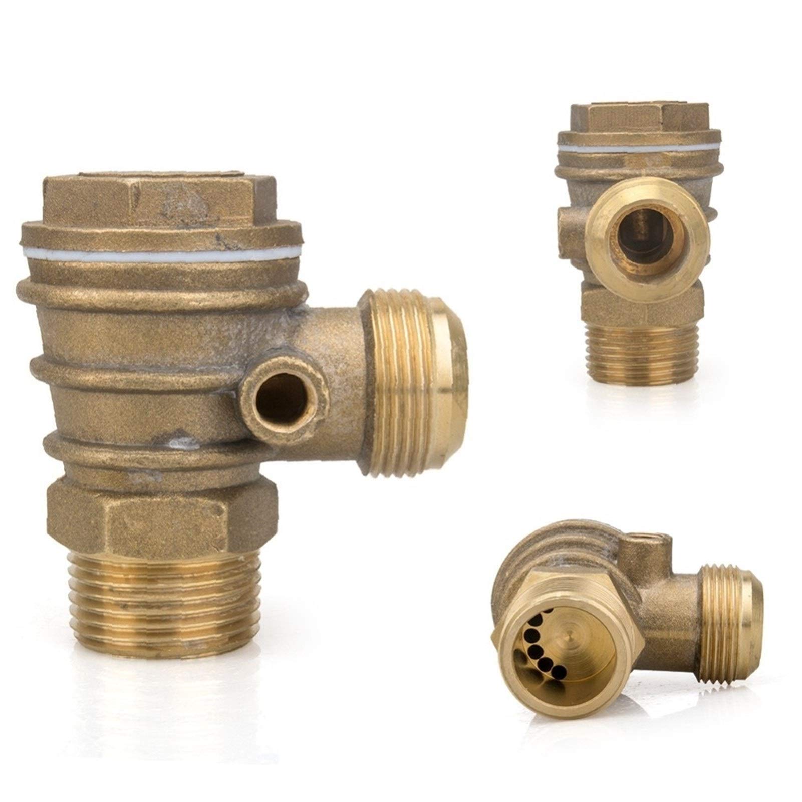 Valvole di ritegno 1 pezzo in rame puro con dissipatore calore Valvola ritorno verticale a 3 porte/Connettore valvola for compressore d'aria Elevata durezza(26x10x26mm)