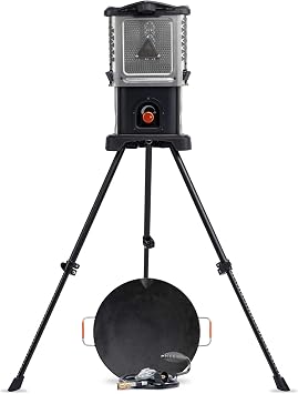 Ignik Skullet Deluxe 2-in-1 Heater Stove, Deluxe Cook Set w/Cast Iron Skillet & Adjustable Base