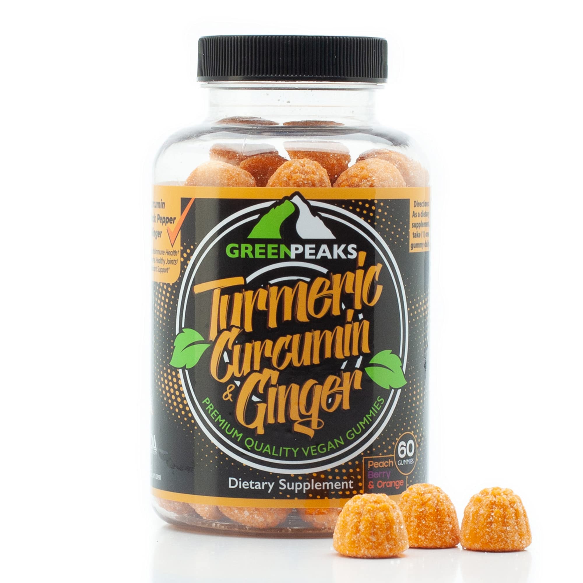 Buy Green Peaks Vegan Turmeric Curcumin, Black Pepper Extract & Ginger