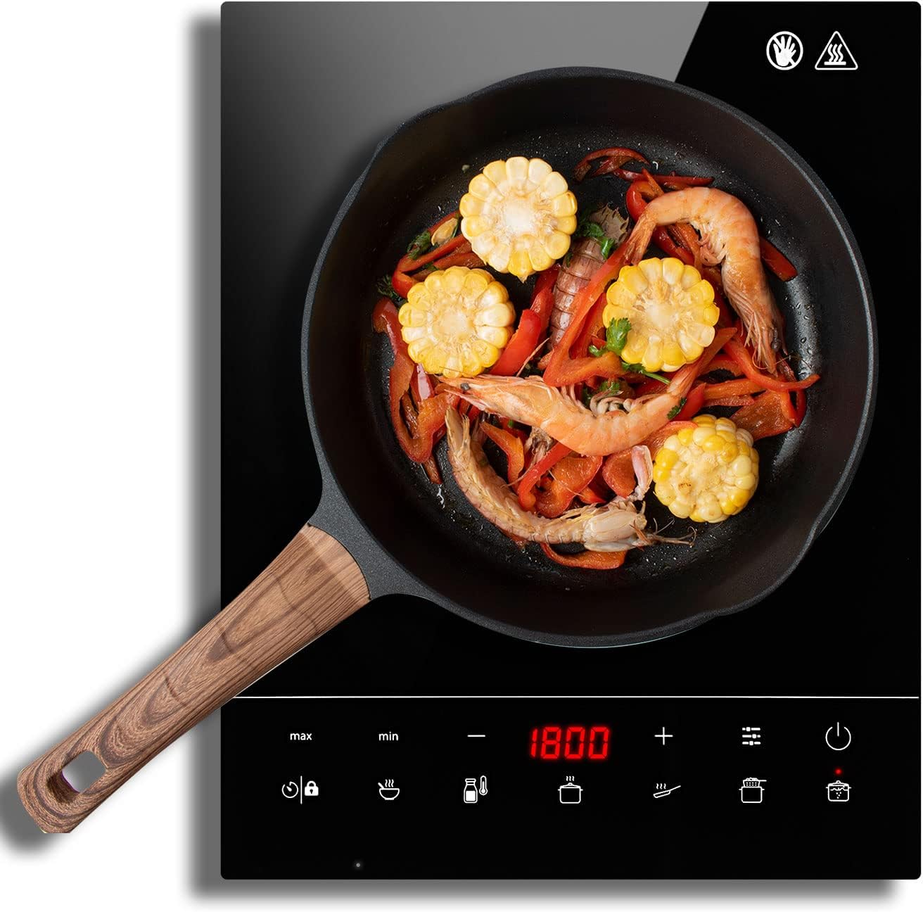 LIVINGBasics Portable Induction Cooktop, Timer Function Countertop