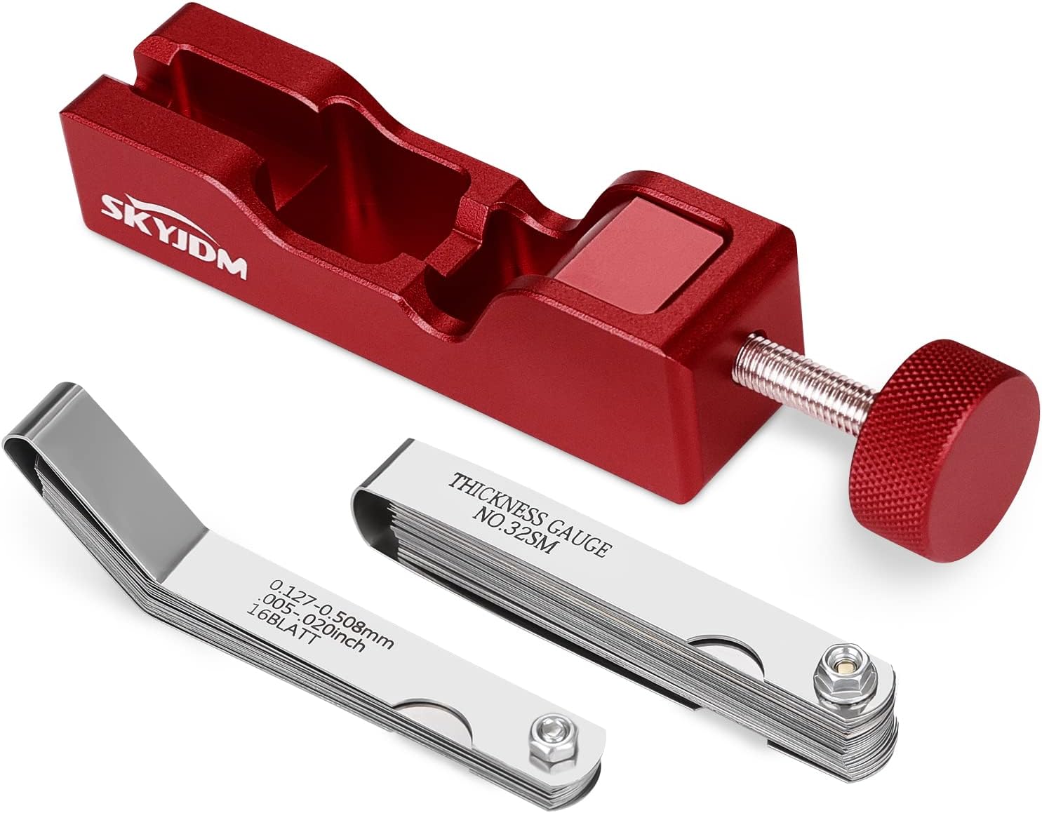 Toolwiz 2pcs Spark Plug Gap Tool with 32 Blade Steel Feeler