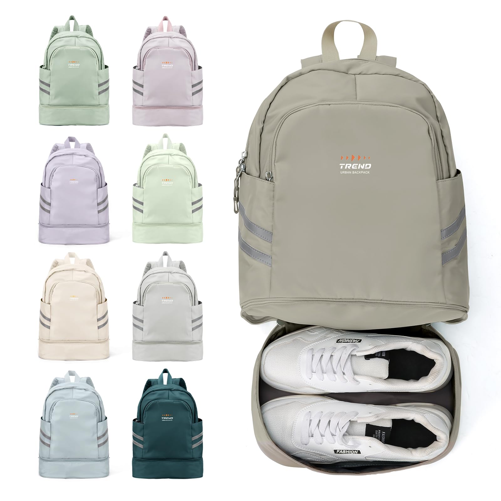 coofay Gym Backpack For Women Waterproof Backpack With Shoe Compartment Lightweight Travel Backpack Sports Backpacks Small Gym Bag