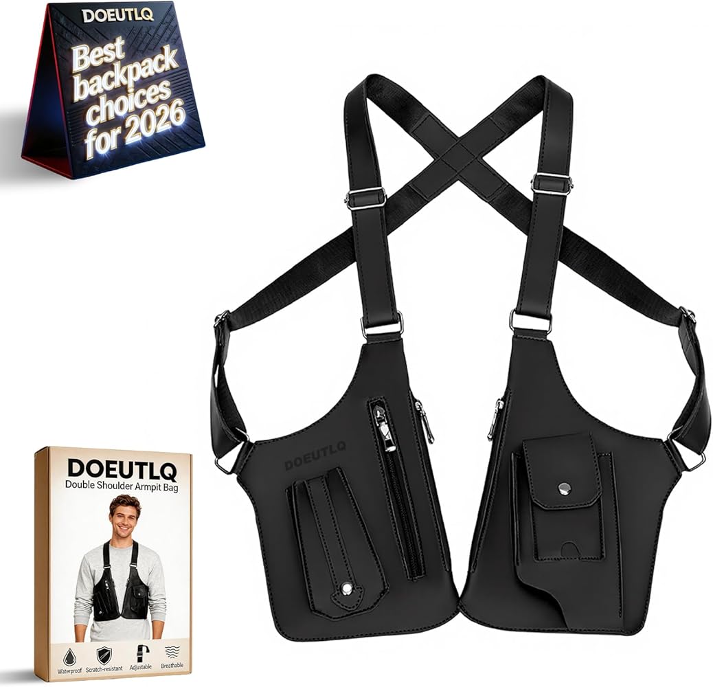Amazon.co.jp: 男性用レザーホルスター ベスト Para Hombre オートバイ