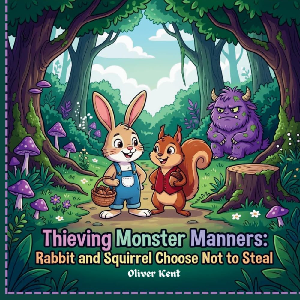 Thieving Monster Manners: Rabbit and Squirrel Choose Not to Steal: A Fun Picture Story for Kids About Honesty, Integrity, Not Taking Things That Don’t ... Squirrel Learn to Say NO to Monster Manners)
