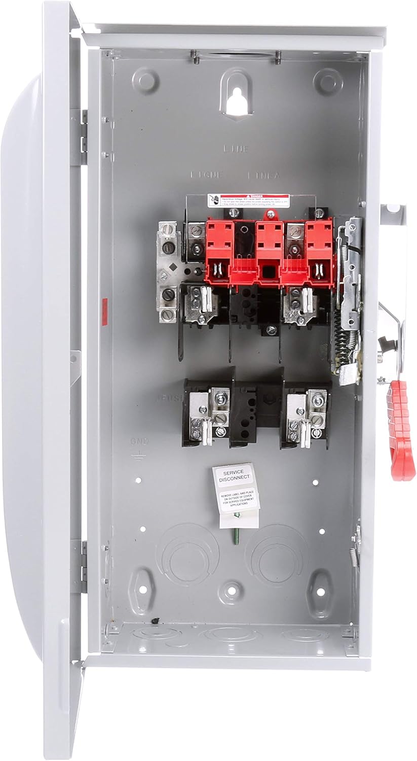 Siemens HF223NR 100-Amp 2 Pole 240-volt 3 Wire Fused Heavy Duty Safety Switches