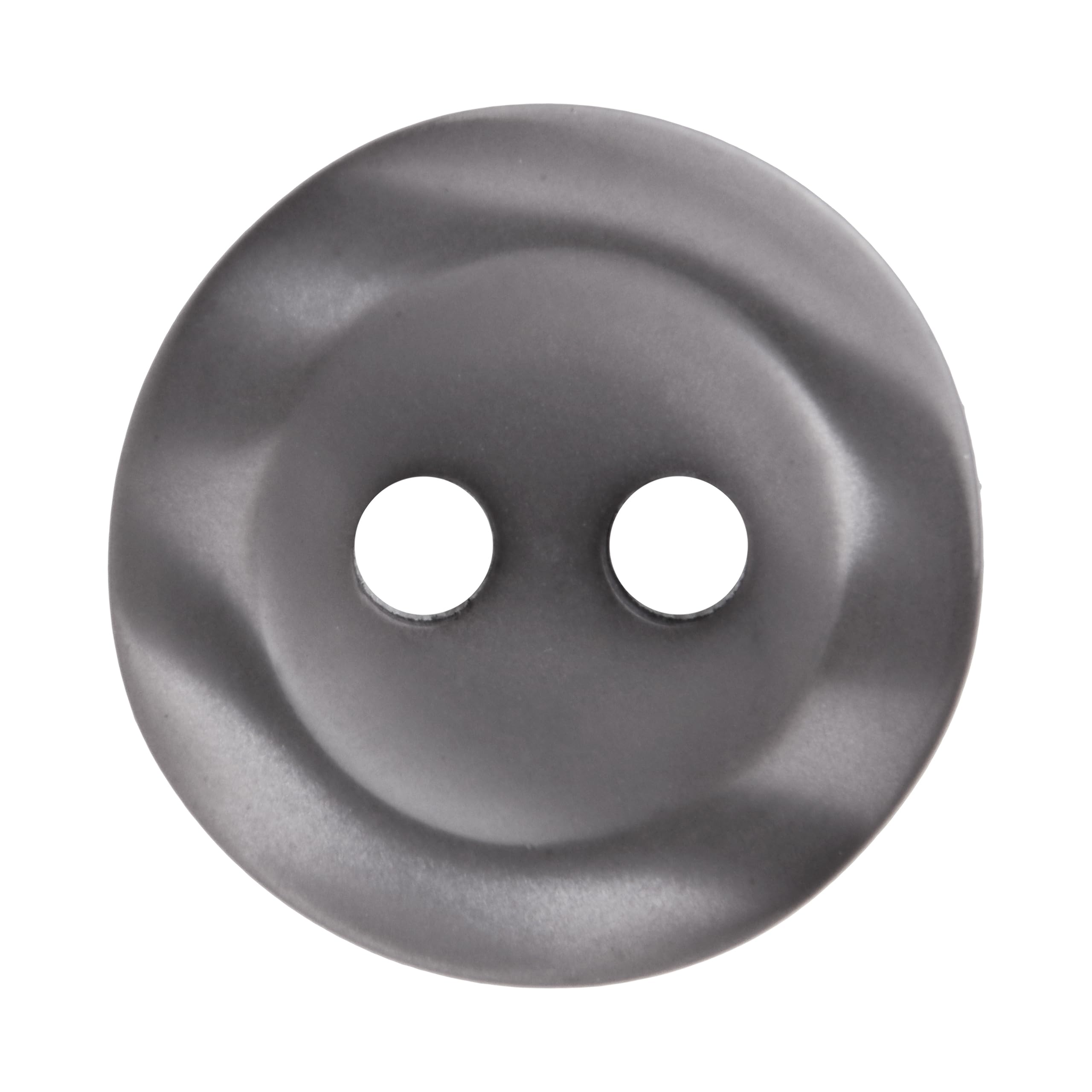 Pack of 12 Grey 11mm Round Sew On Plastic Buttons for Shirts Blouses Pearlescent Flat 2 Holes 18L, Pack of 12 Buttons - Image 2