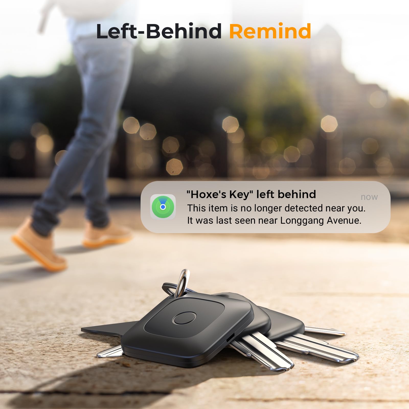 Hoxe Air Tracker Tag, Smart Tag Funziona con Apple Dov'è App (Solo iOS), Localizzatore Chiavi, Trova Oggetti per Valigie/Bagagli, 100dB Sonoro, Batteria Sostituibile, Impermeabile Key Finder, 1-Pezzo