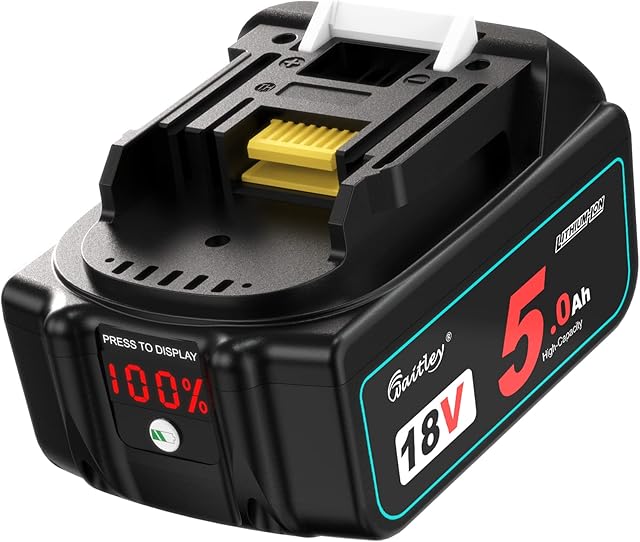 Waitley BL1850 18V 5.0Ah Battery Compatible with Makita 18V BL1850 BL1850B BL1860 BL1840 BL1840B BL1830B BL1830 BL1820 BL1815 BL1835 BL1845 LXT-400 LED Indicator