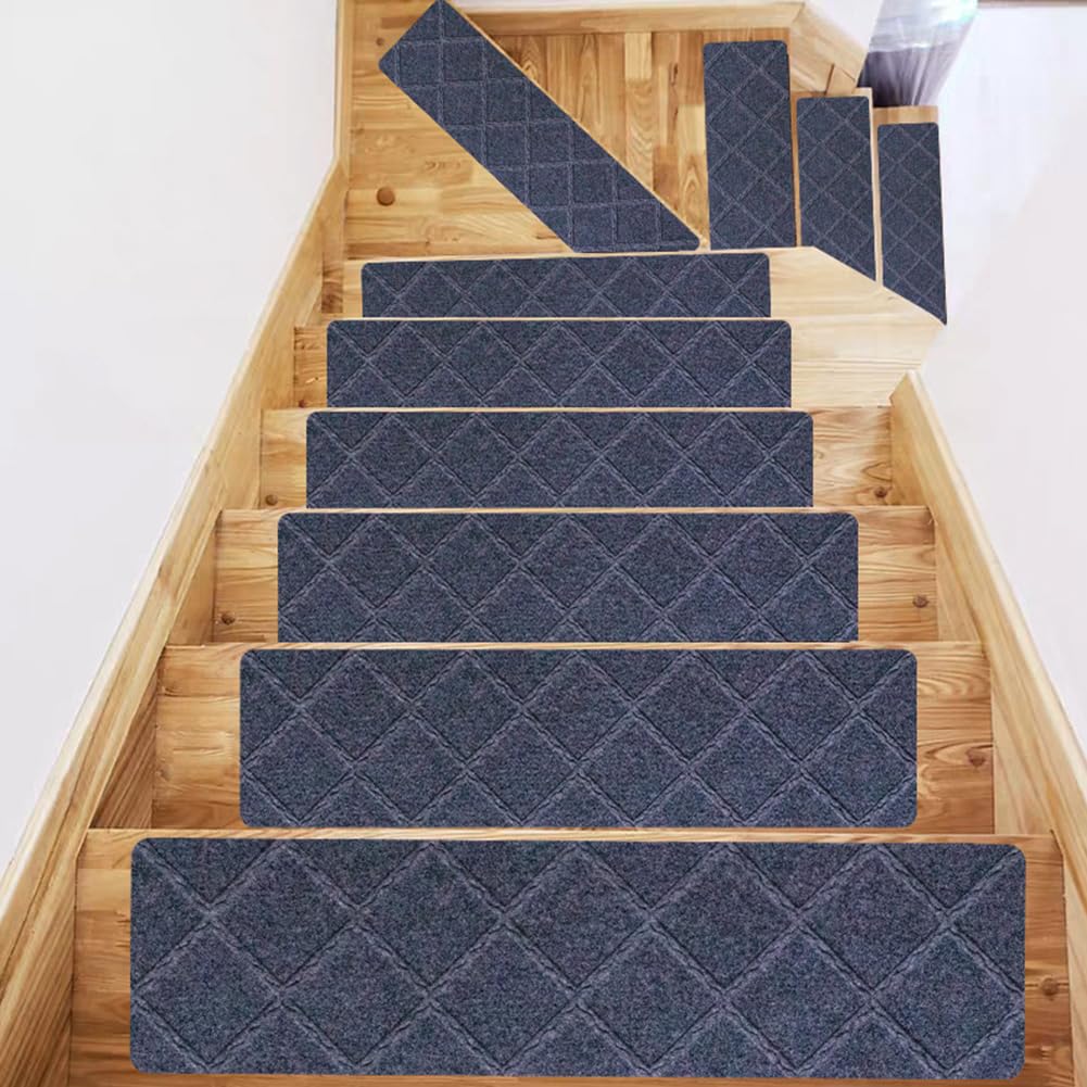 Stair mats, set of 7 rectangular non-slip modern for children, elders(K)