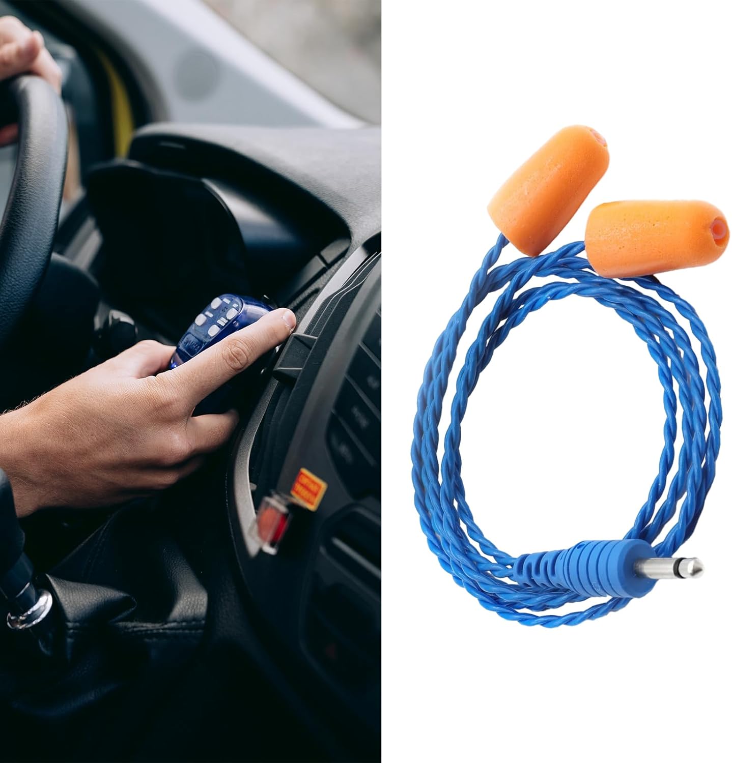 Speakers Earbud 3.5mm Plug Radio Foam Earbuds for Ear Mold Mono Speakers Auto Noise Reduction Foam Earbuds