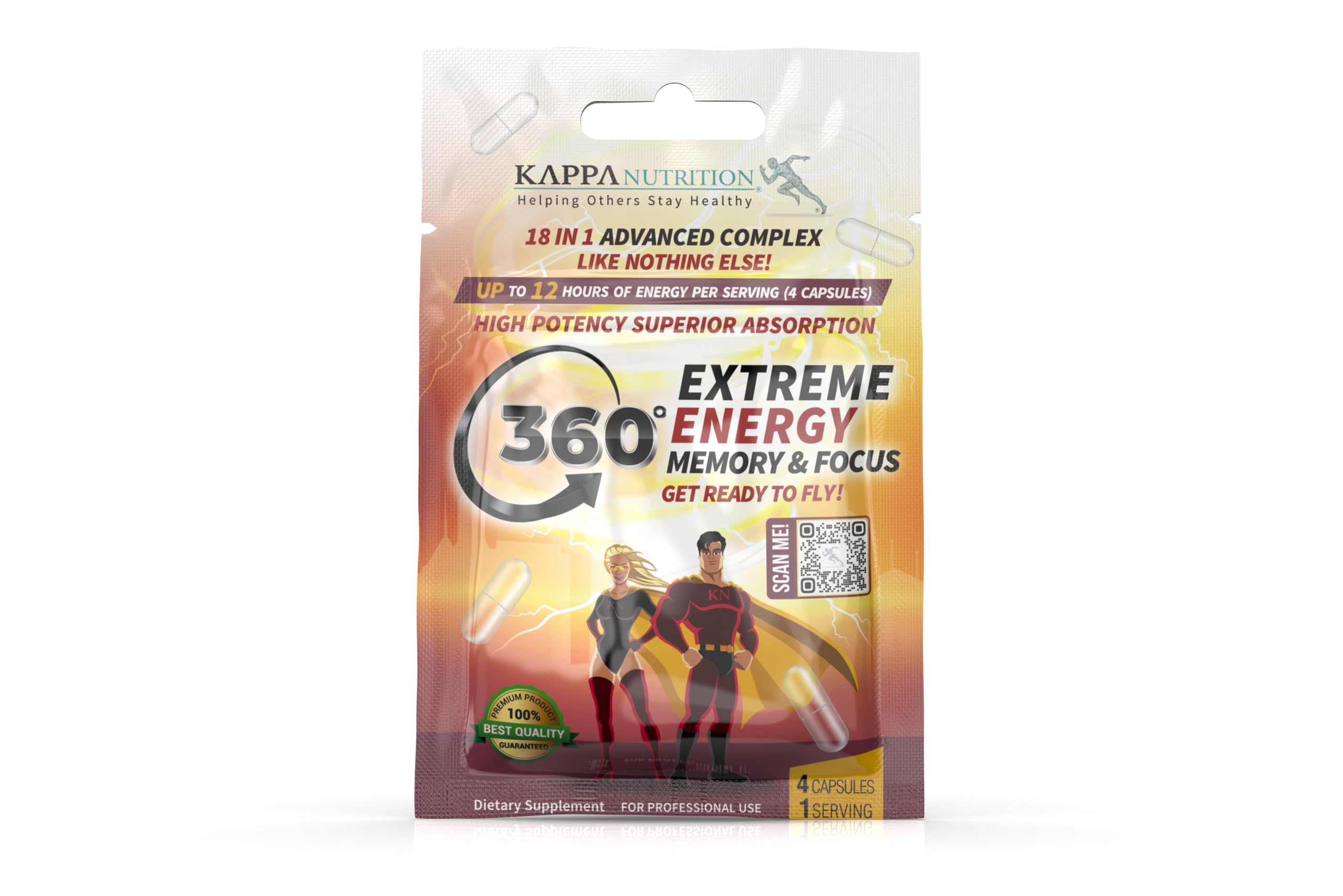 360 Extreme Energy, Memory & Focus 1 Sachet (4 Capsules ea)