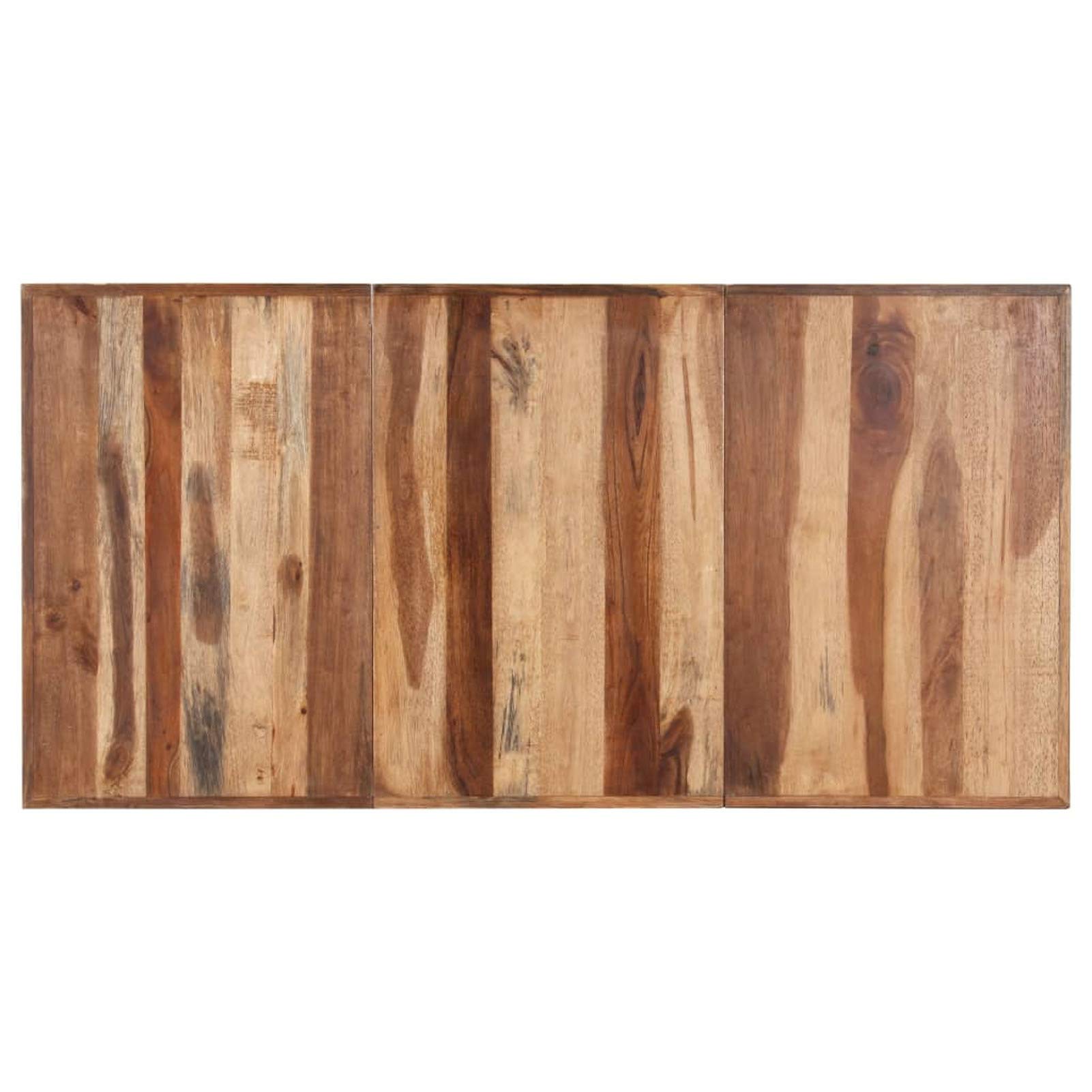 LAPOOH Stół do jadalni 180 x 90 x 75 cm z litego drewna z wykończeniem, stół jadalny, nowoczesny stół do jadalni, stół do jadalni do ogrodu-321548