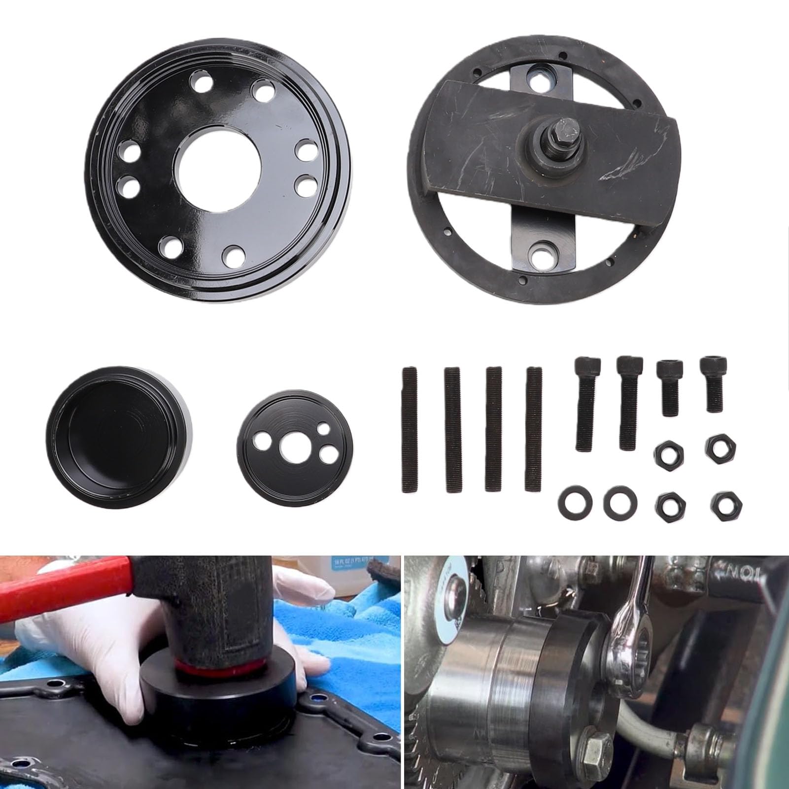 Ausla Set di Strumenti per Installazione Guarnizioni Albero Motore, Installatore per Rimozione Guarnizioni Anteriori e Posteriori in Acciaio Resistente, Kit Manicotti Antiusura da 20 Pezzi per
