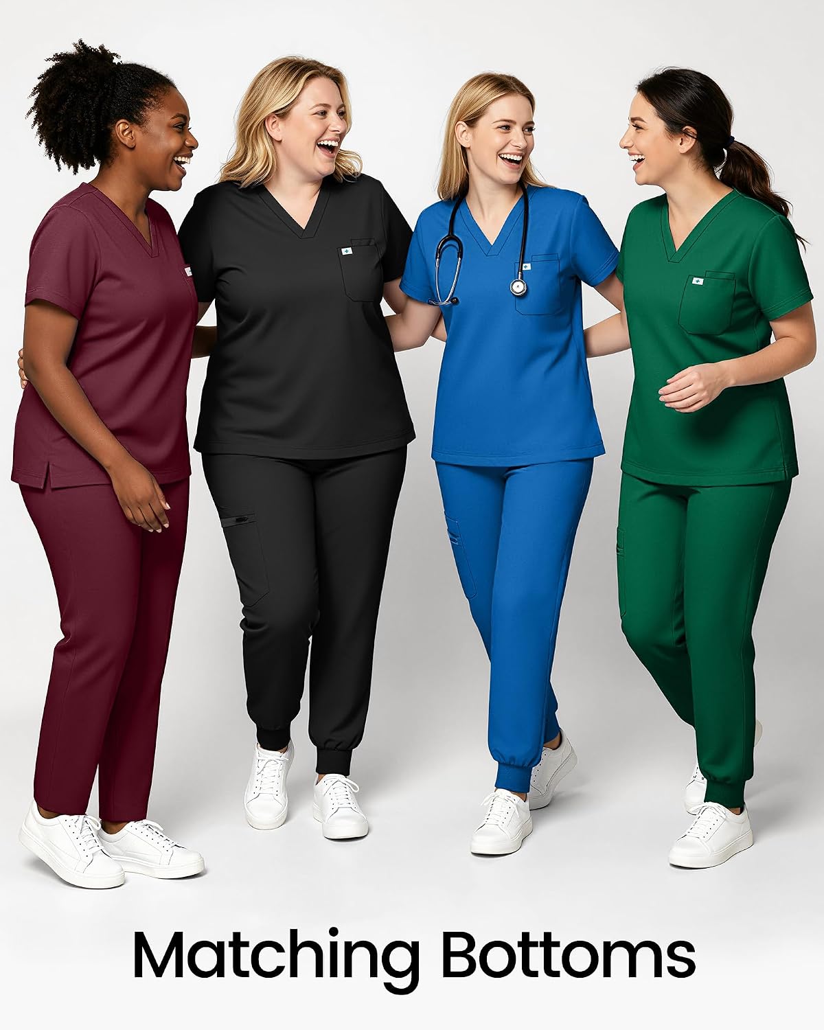 Scrub Tops for Women, Stretch V-Neck Scrub Tops