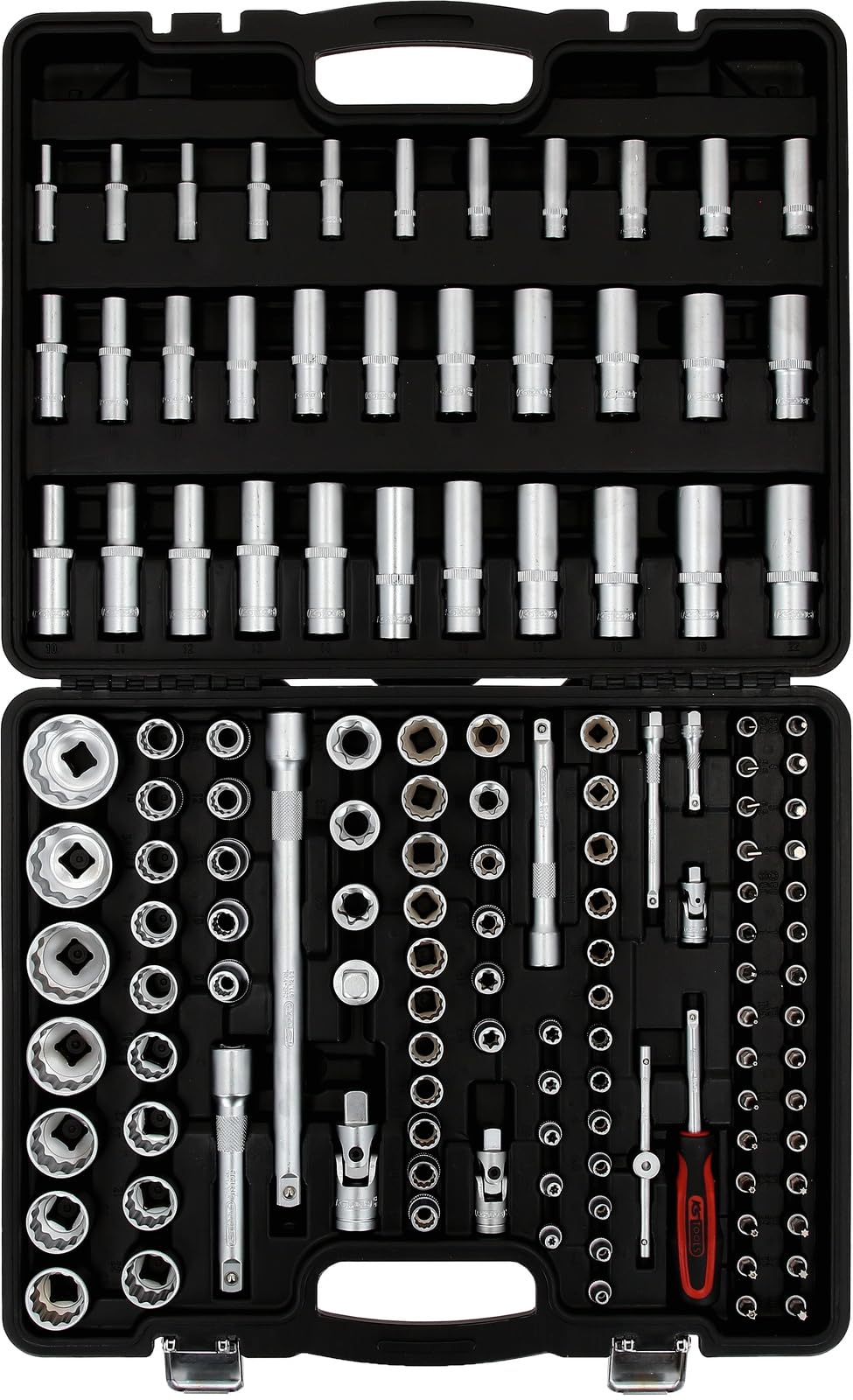 KS Tools 917.0133 1/4"+3/8"+1/2" Steckschlüssel-Satz 12-kant, 133-tlg