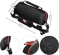 Vista 6 de FBLFOBELI Funda rígida de transporte para altavoz Bluetooth impermeable JBL Charge 4/Charge 5, bolsa protectora con correa para el hombro