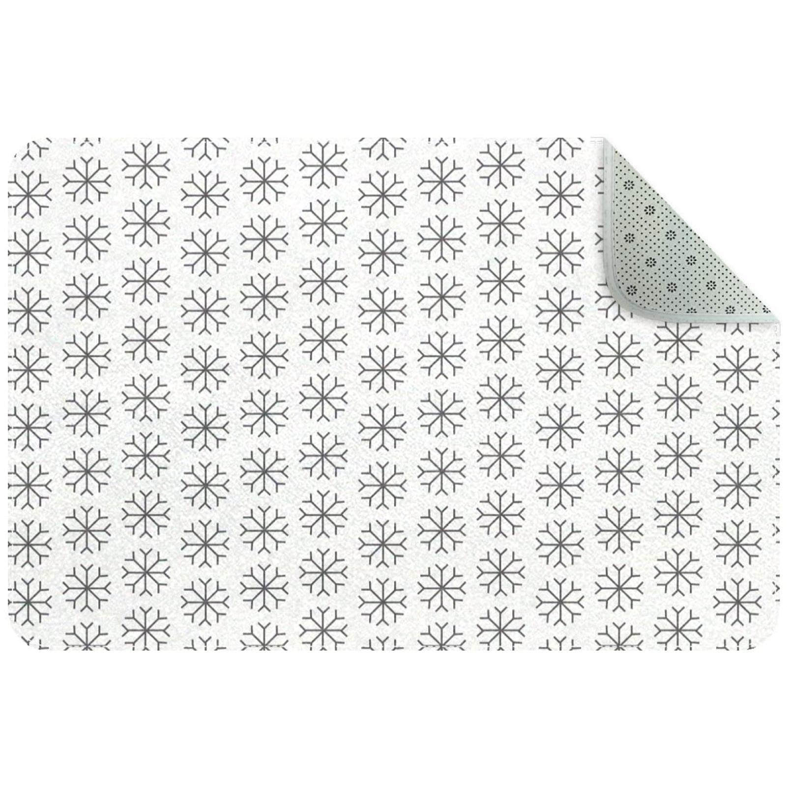 Paillasson flocon intérieur lavable : tapis d'entrée doux pour couloir