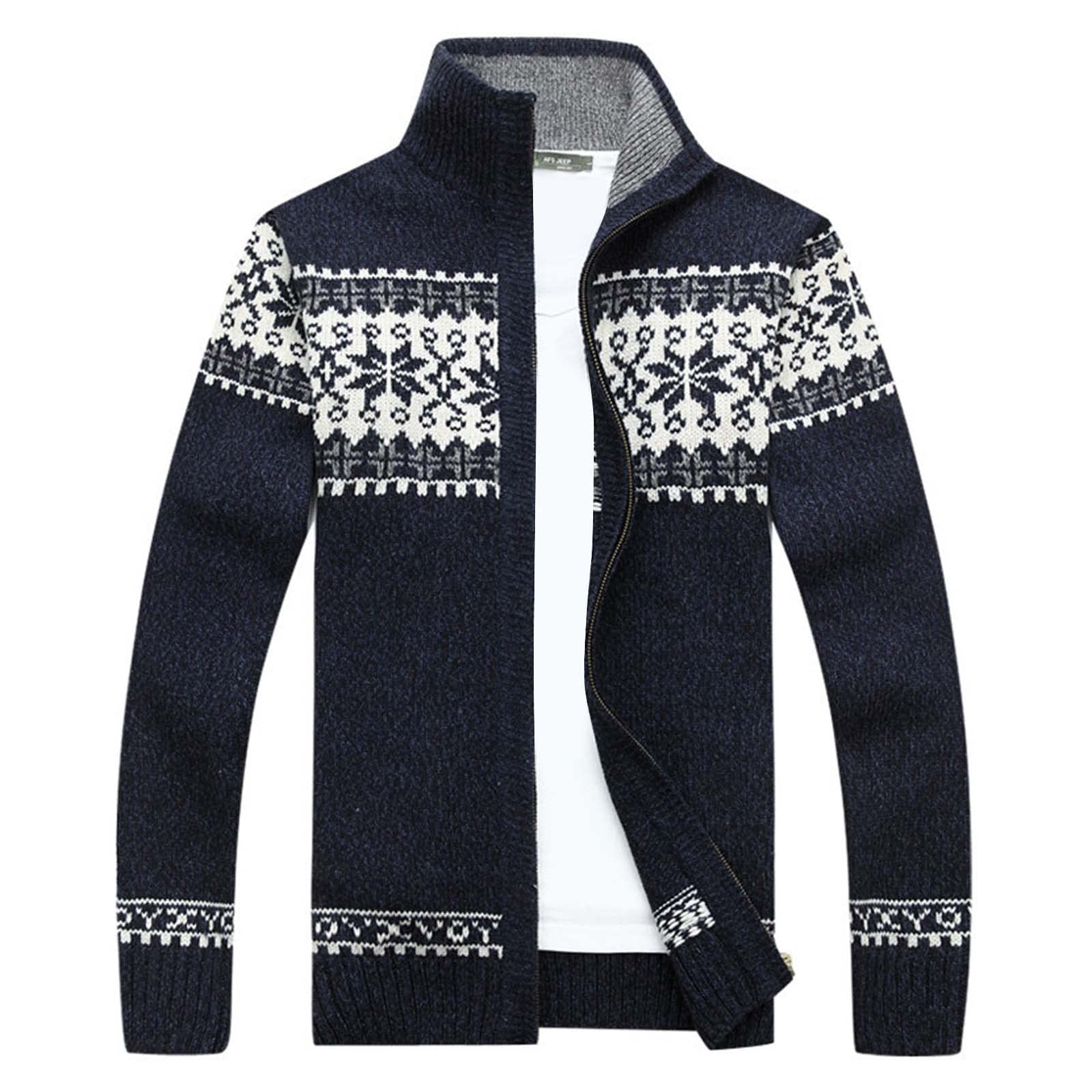 Generisch Maglione natalizio da uomo e da donna, alla moda, casual, personalità, Natale, stampato, coppia, maglione, cappotto (beige, L)