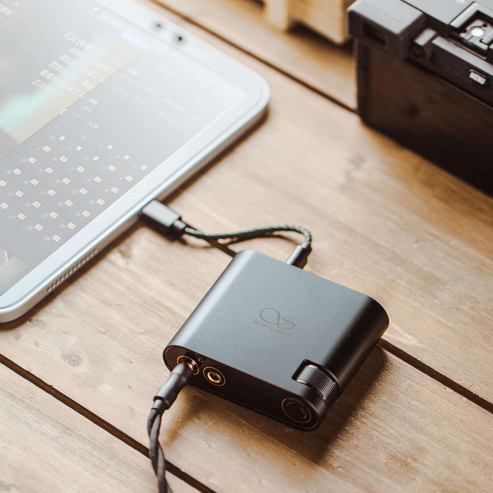 SHANLING H0 Tragbarer DAC/Verstärker, Desktop-Kopfhörerverstärker, 32-Bit/768k DSD256, Typ-C-Adapter mit 3,5-mm & 4,4-mm Ausgang, High-Res USB-Soundkarte für PC, Laptops, Gaming-DAC, ohne Batterie