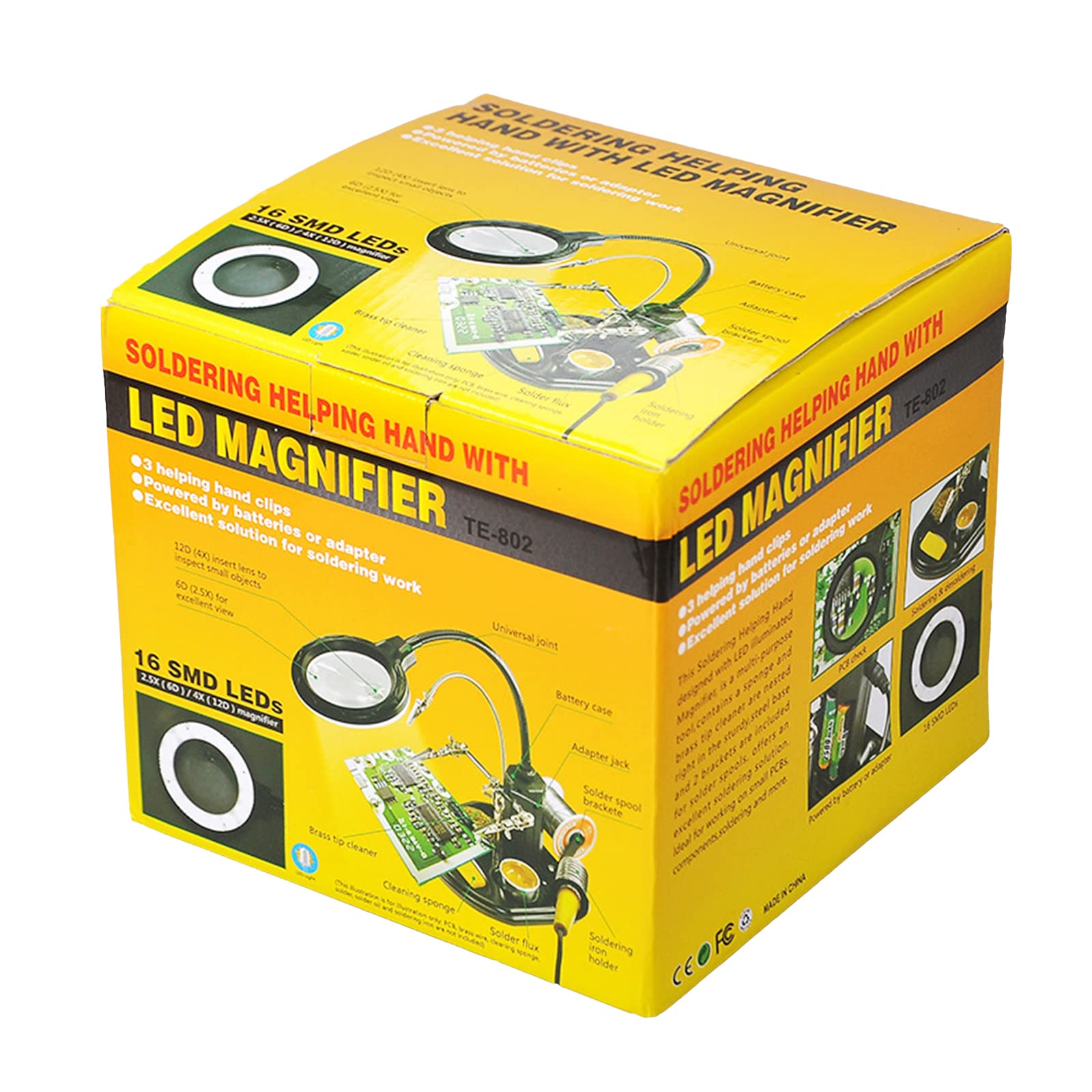 lampada a LED, lente d'ingrandimento, clip di manutenzione del telefono, morsetto, strumento di saldatura per circuiti stampati, supporto per saldatore desktop, clip di aiuto per saldatura, lente