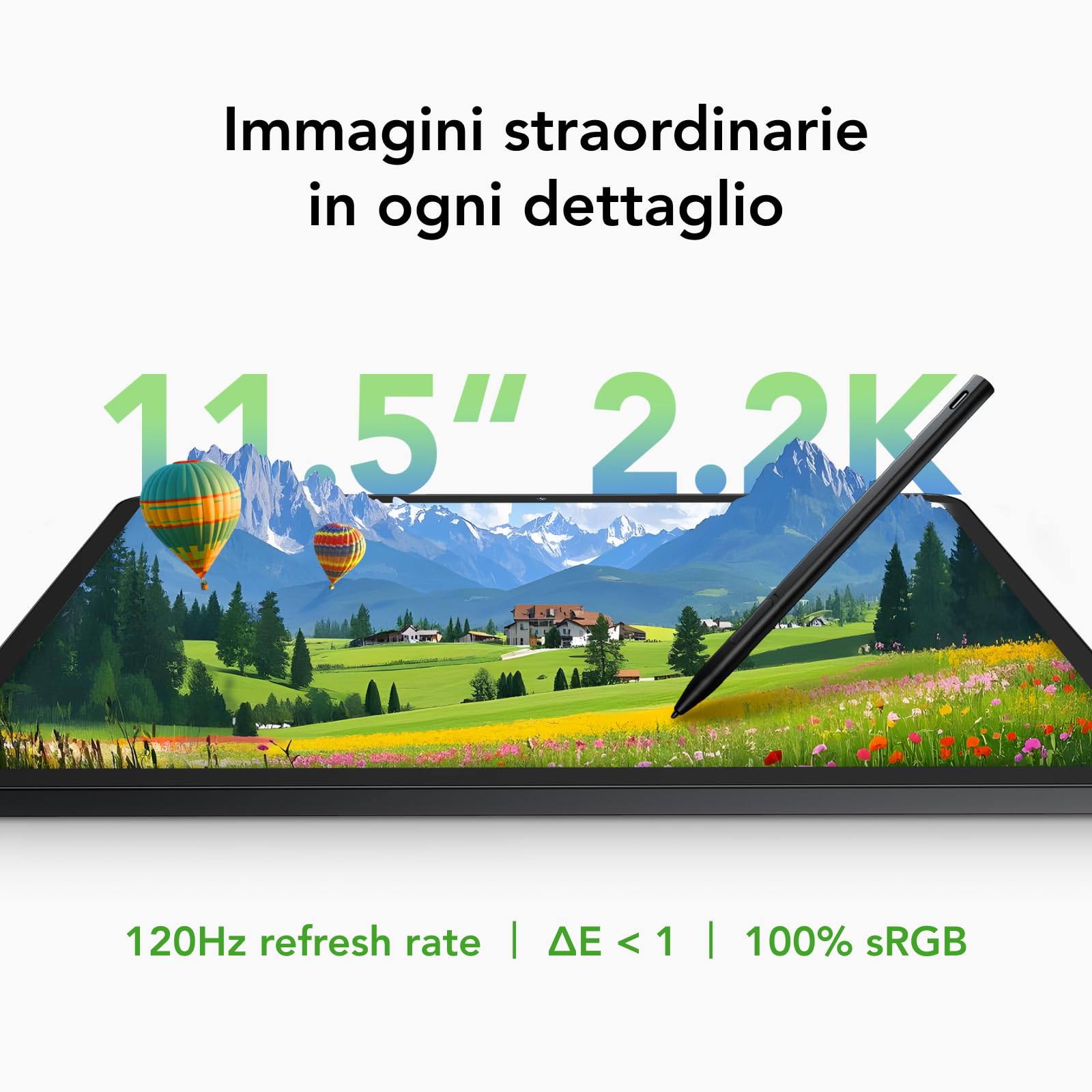 TCL Tablet NXTPAPER 11 Plus con Flipcase e T-Pen, Display NXTPAPER 4.0 da 11,5" 2.2K, AI Integrata, ROM da 256GB, Espansione RAM 8GB + 8GB, Batteria da 8000mAh, Android 15