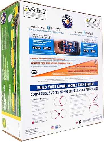 Miniatura 14 de Lionel John Deere Freight LionChief 5.0 - Juego de tren eléctrico con Bluetooth y control remoto