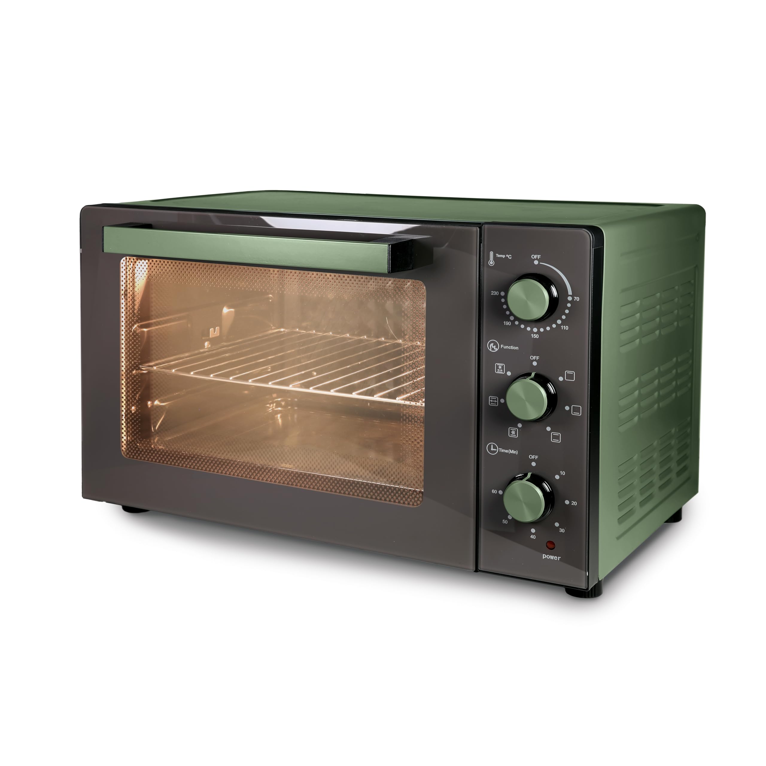 Tognana Iridea, Forno elettrico ventilato con pareti interne in materiale antiaderente,​Verde Salvia