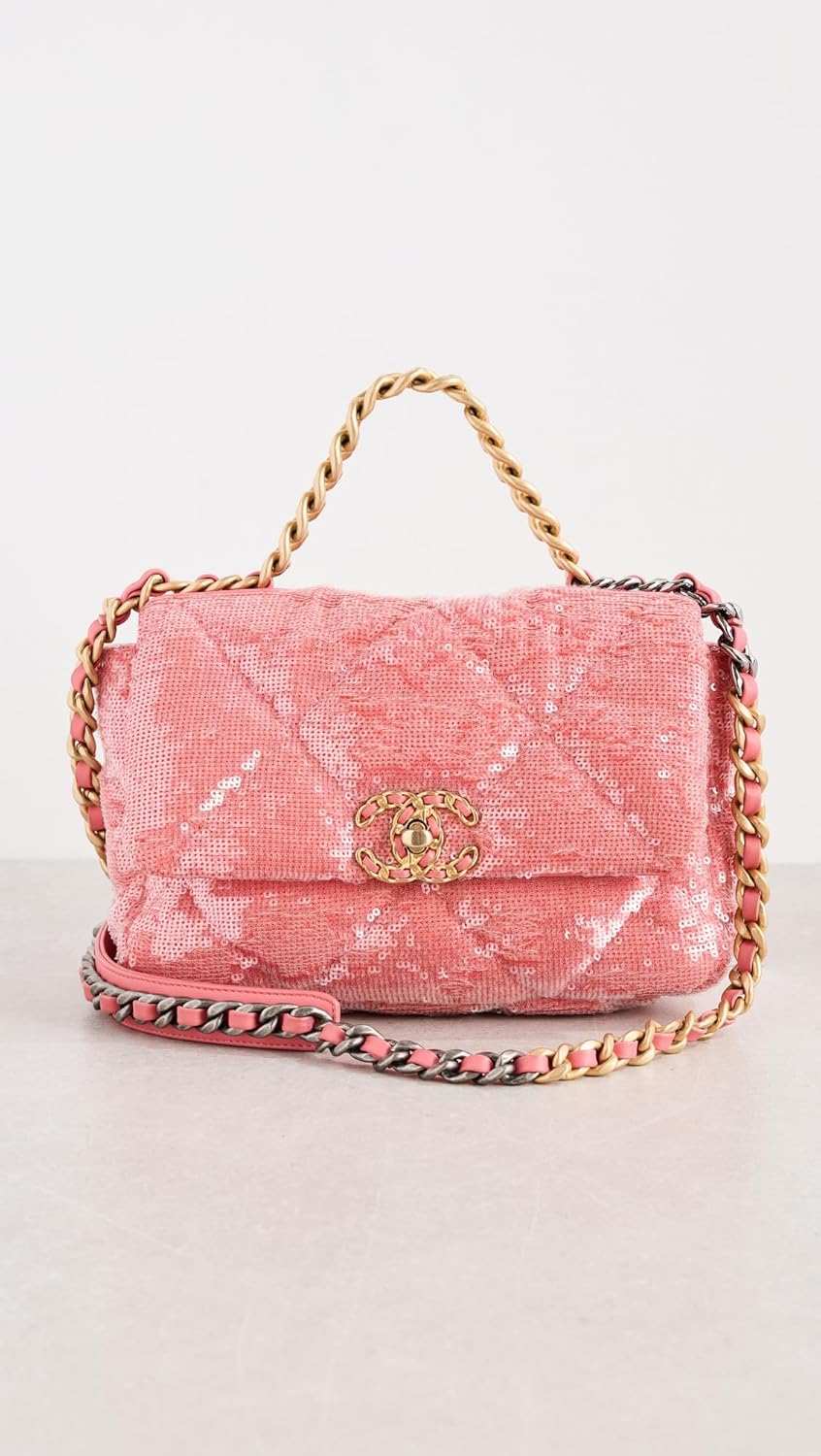 Women's Pre-Loved Chanel Chain Flap Shoulder Bag, Sequin - Image 2