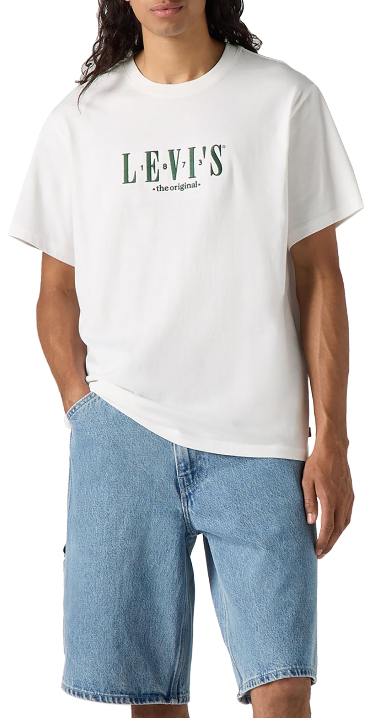 Levi's Ss Relaxed Fit Tee, T-Shirt Uomo, Serif Logo White, L - 4