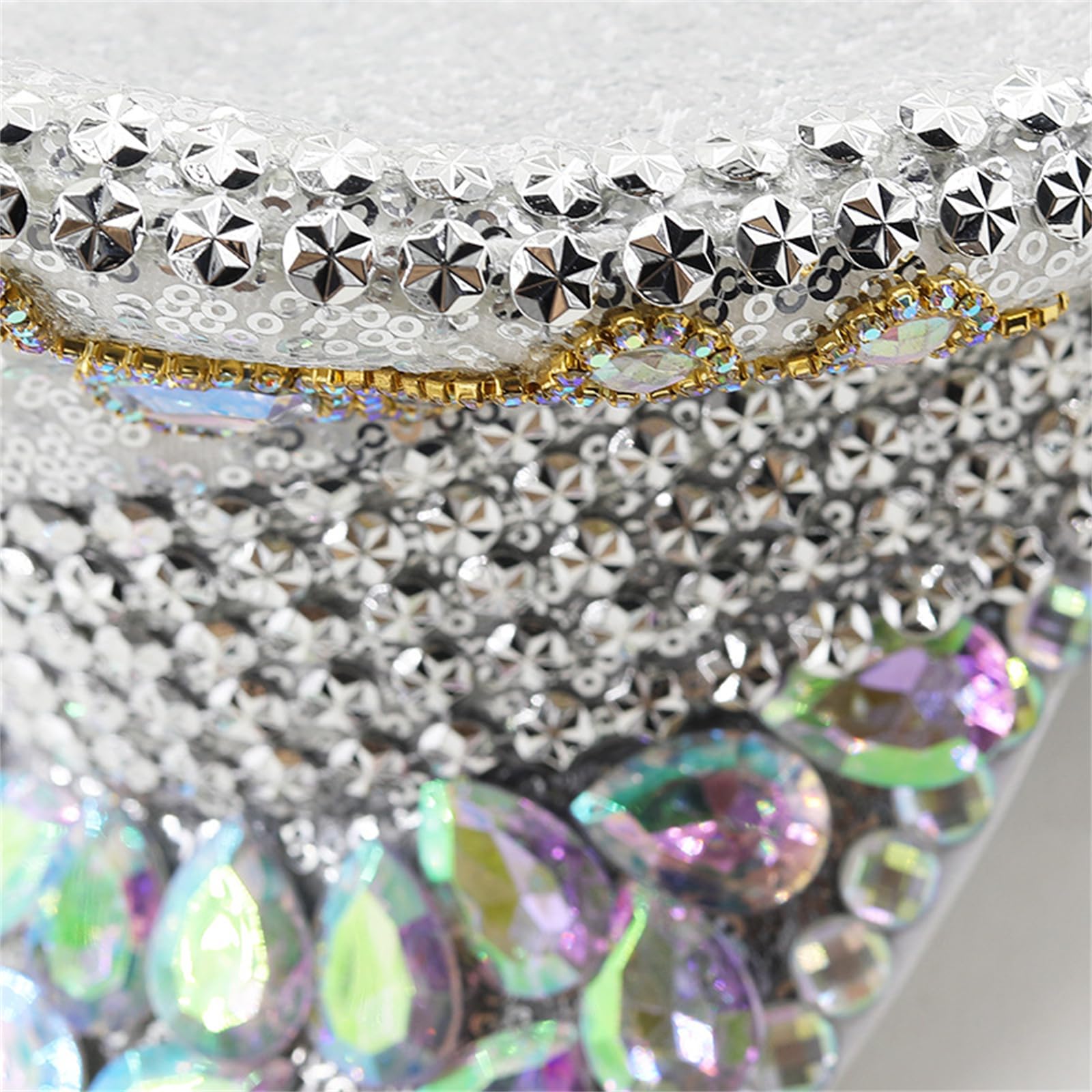 Cappello con Paillettes Strass per Matrimonio da Donna Cappello da Sergente Scintillante novità Cappello da Capitano per Feste di Compleanno per Night Club