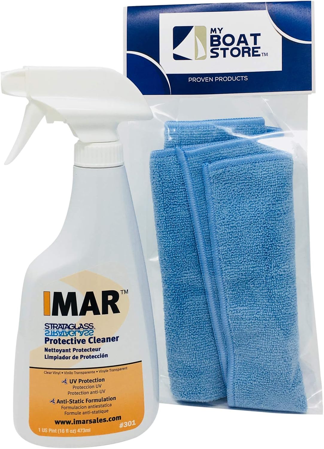 Imar 301 Strataglass Cleaner Bundle with Microfiber Detailing Cloth (2 Total Items)