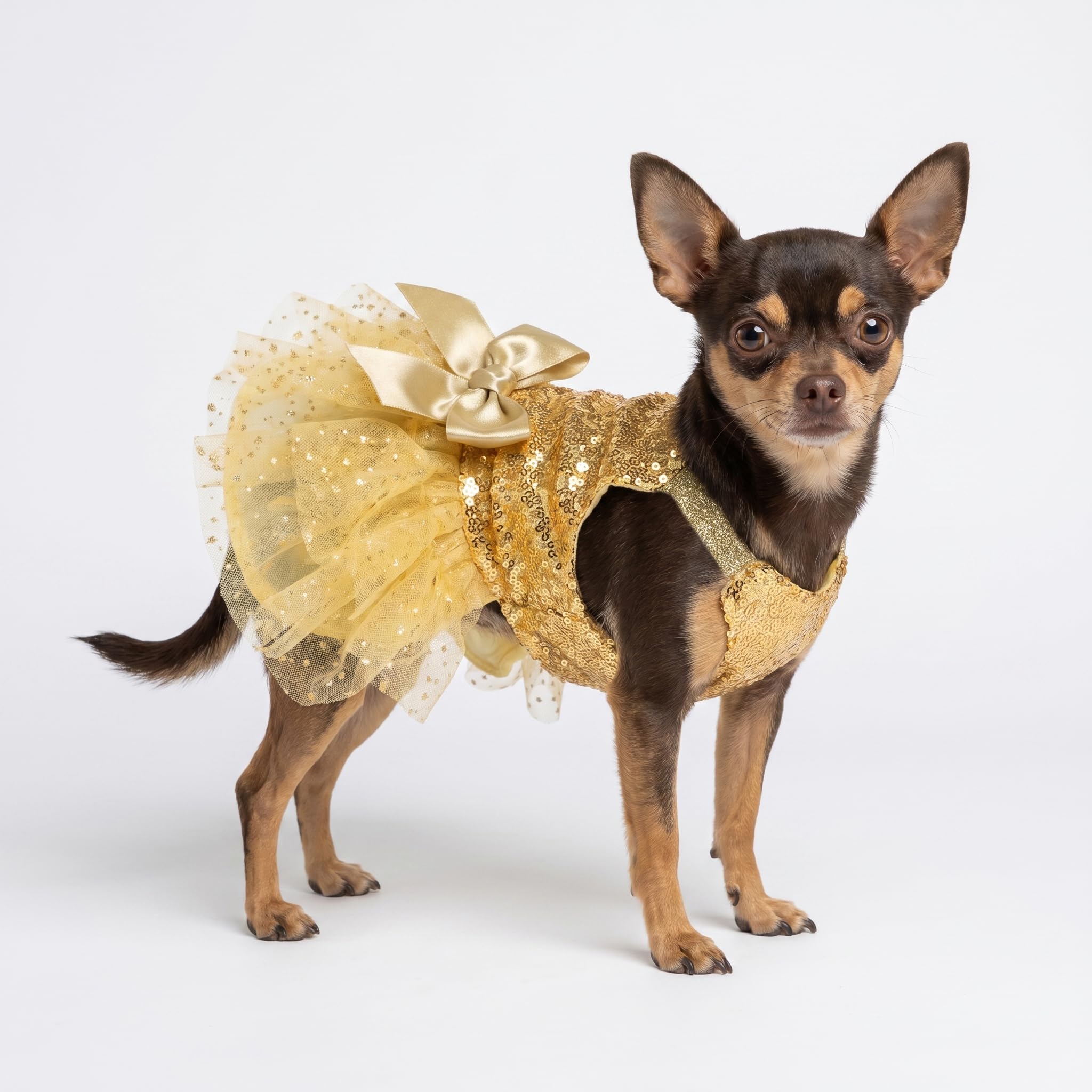 dog sequin dress All That Glitters Pink And Gold Sequin Party Dog Dress