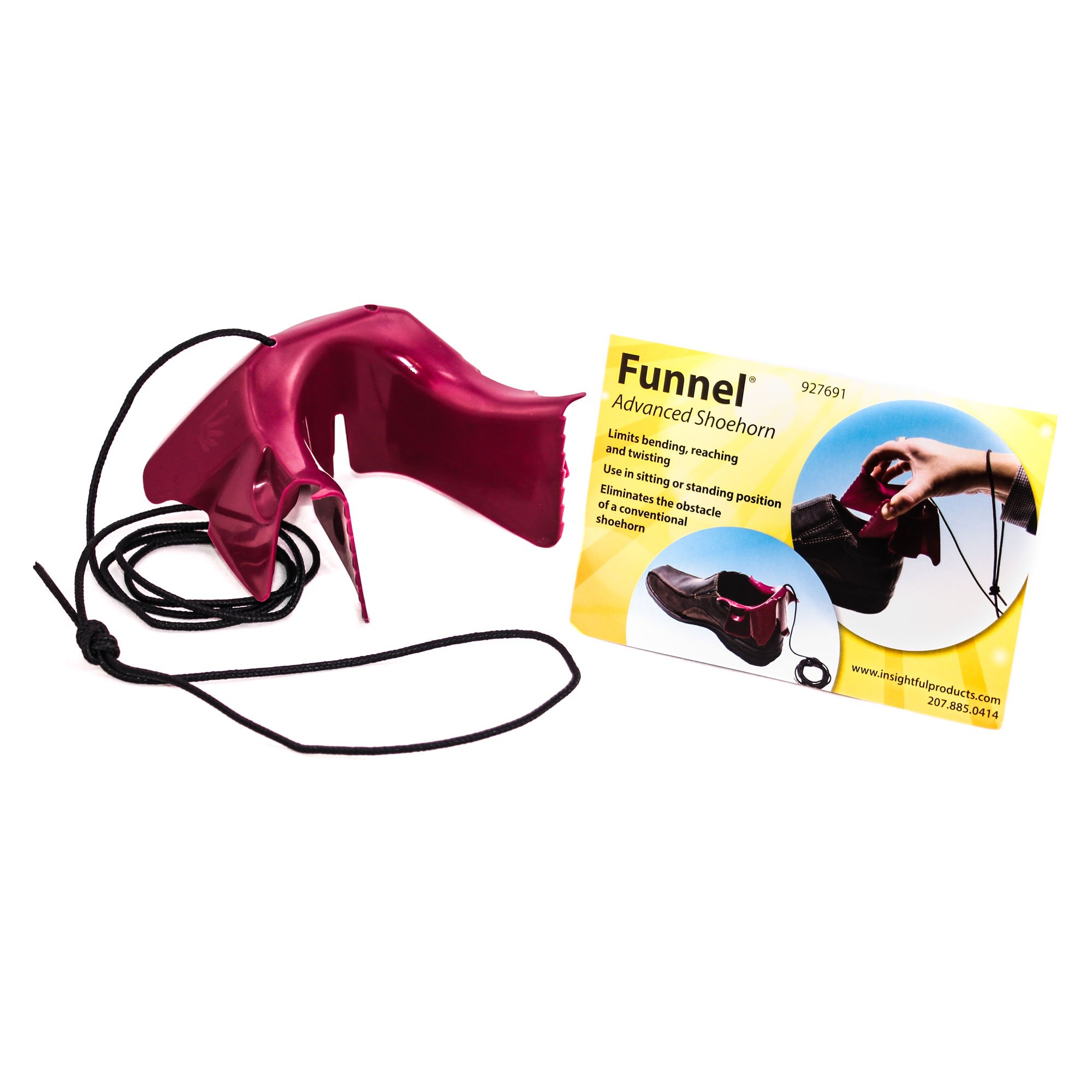 Shoe Horn Funnel (AKA Foot Funnel) BackFriendly Ergonomic Shoehorn for