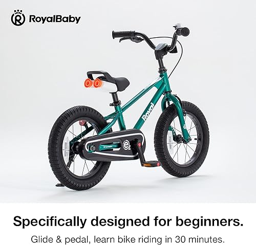 Miniatura 231 de RoyalBaby Kids Bike Freestyle Classic & EZ Balance Pedal Switchable Bicycle, 12 14 16 18 Inch, 3-10 Years Toddler to Big Kids Verde