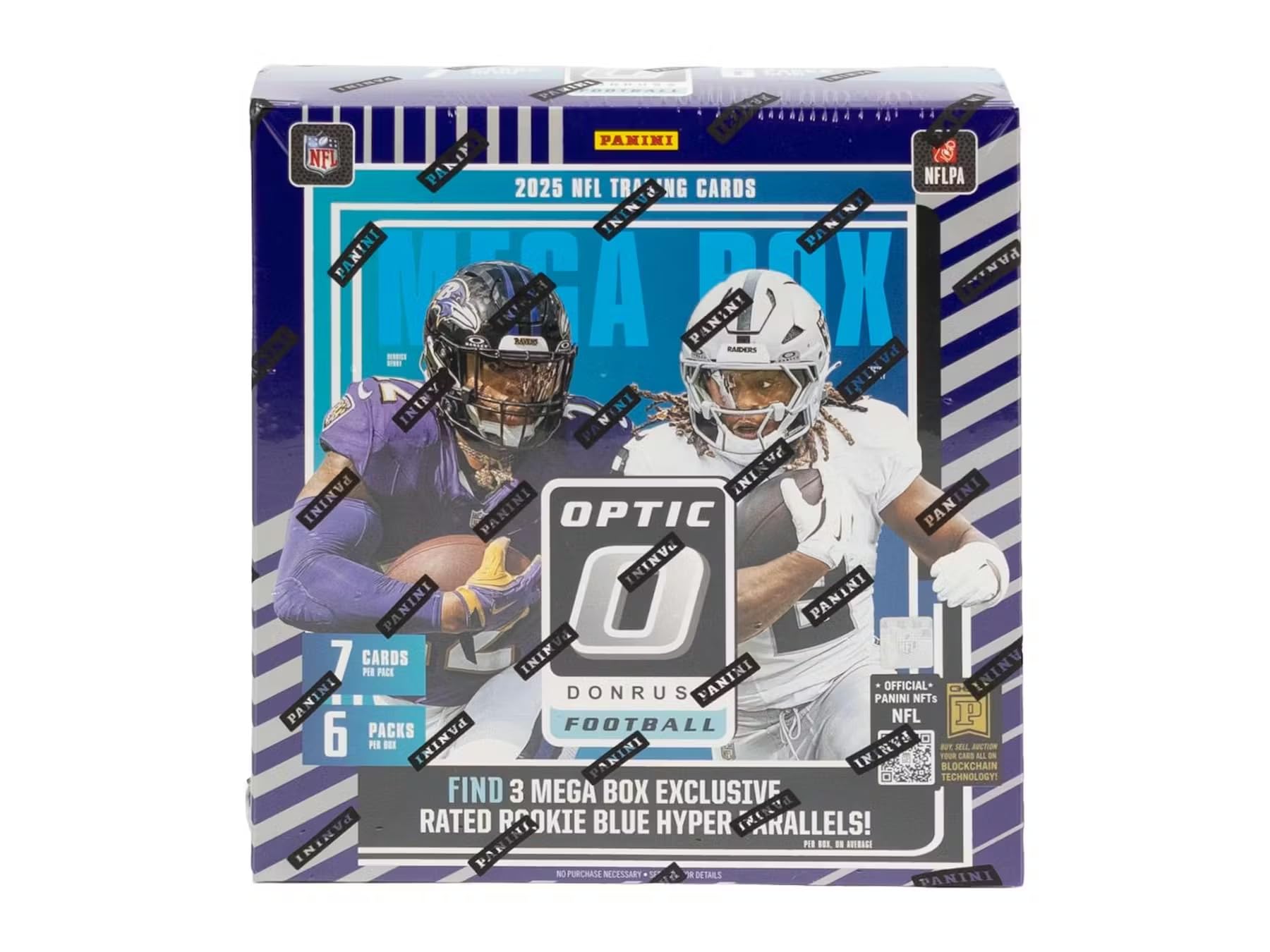2025 Panini Donruss Optic Football Mega Trading Card Box (1 carta autografo o memorabilia per scatola)