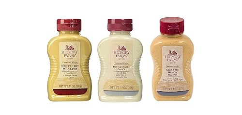 Hickory Farms Mostaza picante dulce, salsa de rábano picante y salsa rancho chipotle (juego de 3 botellas)