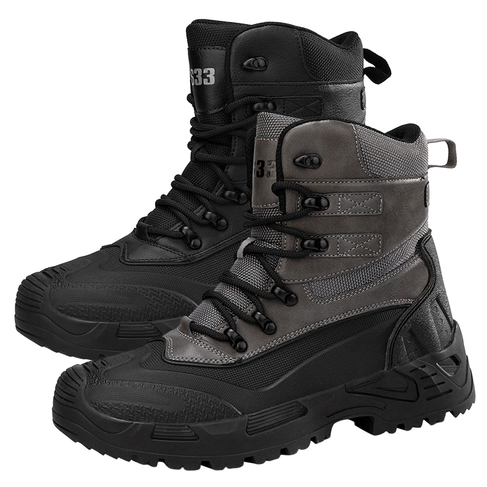 Chaussures de randonnée larges pour homme - Chaussures d'extérieur hautes