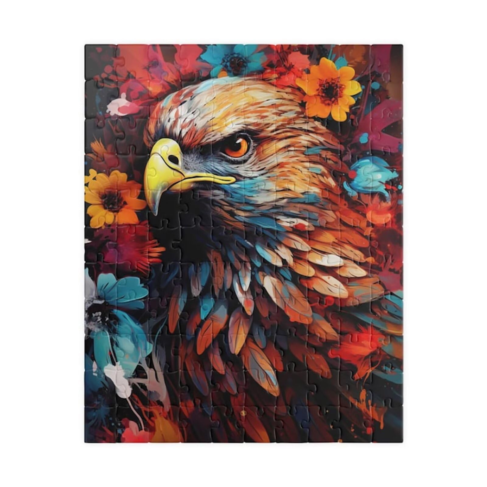 Puzzle 1000 Pieces Adultes Aigle Fleurs 75 x 50 cm Puzzle Adulte Jeu éducatif défi Jouet Puzzle Impossible 1000 Pièces Puzzles