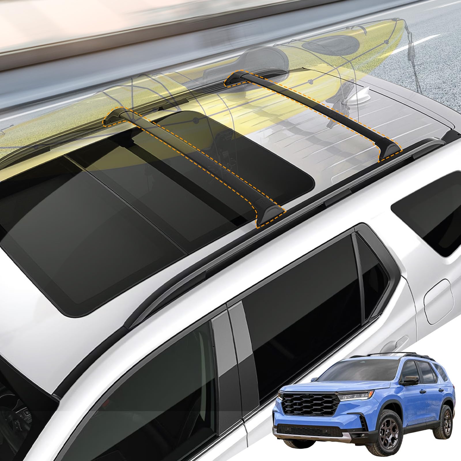 Amazon.com: Snailfly 220 LBS Aluminum Roof Rack Cross Bar Fit for