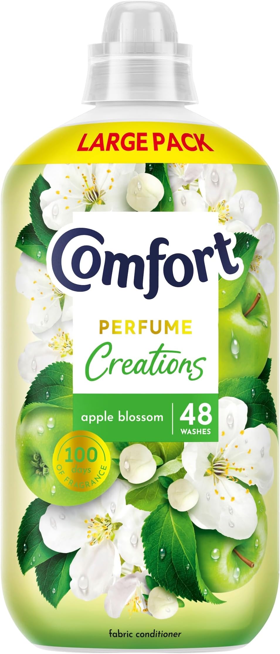Perfume Creations Apple Blossom Fabric Conditioner Softener with Motion-Activated Fragrance Technology 100 Days of Freshness 48 washes (1.44 L)