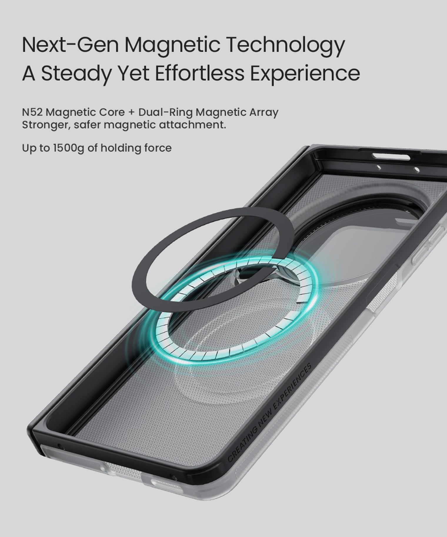 COQUE Custodia per Telefono Oppo Find N6 Custodia Magnetica per Oppo Find N6 Super Frosted Shield Pro-Trasparente Nero