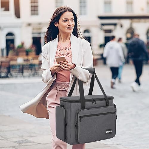 Miniatura 23 de Estuche de transporte para máquina de coser con múltiples bolsillos de almacenamiento para accesorios, bolsa de almacenamiento universal compatible